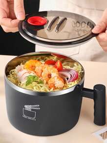 1入組不銹鋼碗家用多功能麵碗 - 黑色 - 查看 2