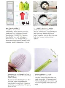 6入組網眼洗衣袋套裝 - 白色 - 查看 3