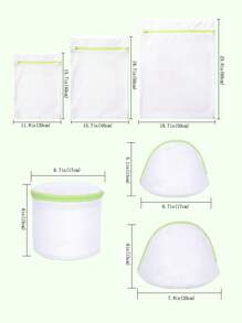 6入組網眼洗衣袋套裝 - 白色 - 查看 4