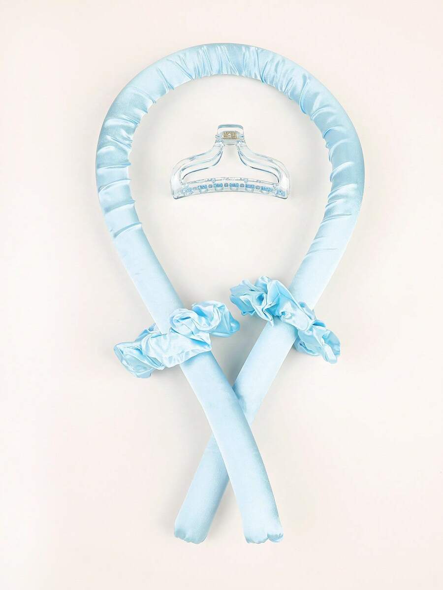 Bộ 4 phụ kiện tóc nữ màu trơn, kiểu dáng thường ngày, gồm băng đô uốn tóc không cần nhiệt, ruy băng uốn tóc, kẹp tóc kiểu gợn sóng tự nhiên mềm mại, dụng cụ tạo kiểu tóc DIY dùng khi ngủ, đi học, làm quà tặng, lô cuốn tóc, dụng cụ tạo kiểu tóc, phụ kiện tóc, băng đô.