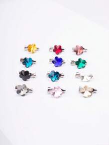 12 Cái Phụ Nữ Đầy Màu Sắc Rhinestone Trang Trí Khăn Thời Trang Pin - Nhiều màu - Xem 1