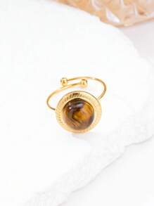 1 vòng thép titan & màu ngọc lam màu sâm panh có thể điều chỉnh - Nhiều màu - Xem 5