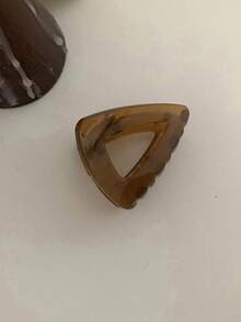 1入組女士三角形設計時尚髮爪適用於日常 - 彩色 - 查看 3