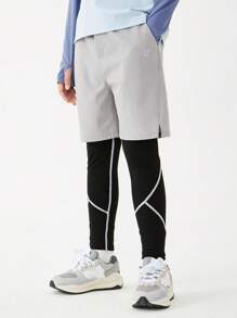 Quần thể thao hai mảnh nhẹ khô nhanh cho bé trai Tween cho mùa xuân hè - Nhiều màu - Xem 5