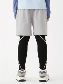 Quần thể thao hai mảnh nhẹ khô nhanh cho bé trai Tween cho mùa xuân hè - Nhiều màu - Xem 6