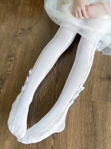 件裝小女孩鏤空蝴蝶結吸濕排汗防蚊緊身褲