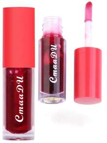 Brillo labial hidratante y nutritivo con sabor a fruta que cambia de color CmaaDu - Rojo - Ver 2
