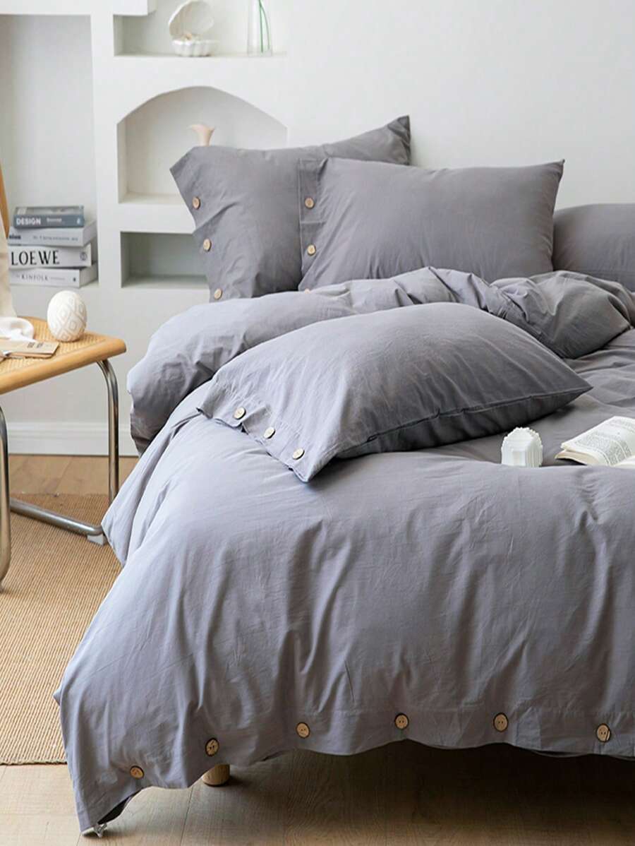 Bộ chăn ga gối 3 món gồm 1 vỏ chăn và 2 vỏ gối (không kèm ruột chăn) - Màu Khaki - Xem 1