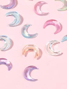 20 cái ngẫu nhiên 3D Moon Design Nail Art Trang trí - Nhiều màu - Xem 3