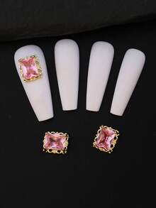 3入組3D寶石美甲飾品 - 粉色 - 查看 3