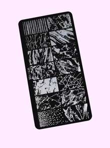 Améliorez votre look avec le pochoir pour nail art, 1 pièce de modèle d'ongles asymétrique pour femmes et filles, fournitures pour ongles, outils pour ongles, outils pour nail art, rentrée scolaire, ongles, outils pour ongles à clipser - Multicolore - Voir 4