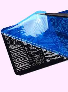 Améliorez votre look avec le pochoir pour nail art, 1 pièce de modèle d'ongles asymétrique pour femmes et filles, fournitures pour ongles, outils pour ongles, outils pour nail art, rentrée scolaire, ongles, outils pour ongles à clipser - Multicolore - Voir 5