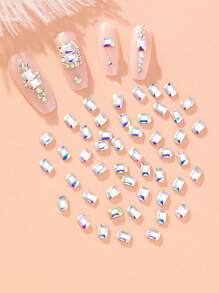 50入組水鑽美甲飾品 - 彩色 - 查看 4
