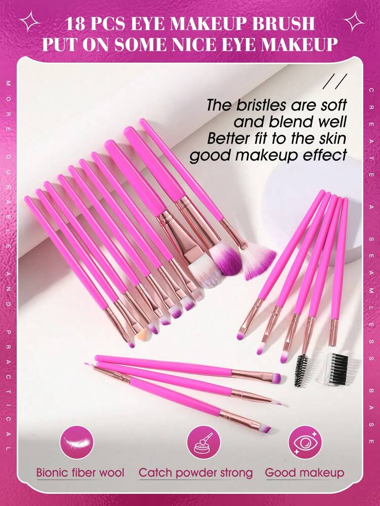 18pcs Makeup Brush Set,Brush Set,Makeup Brush Kit,Make Up Brush Set,Make Up Set Complete,Makeup Brush Set,Complete Makeup Kit,Brush Kit,Brushes Makeup Set,Makeup Gift Set - Multicolor - View 2