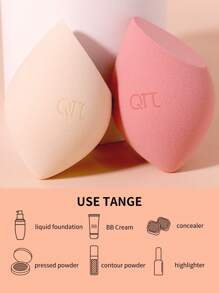 Q 2pcs Makeup Sponge - Multicolor - View 6