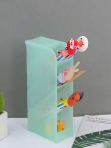 1 pieza unicolor Pluma creativo multi cuadro escritorio Caja de almacenamiento de papelería para alumno Papelería almacenamiento