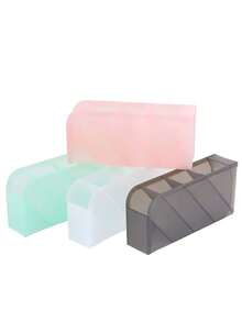 1 pieza unicolor Pluma creativo multi cuadro escritorio Caja de almacenamiento de papelería para alumno Papelería almacenamiento