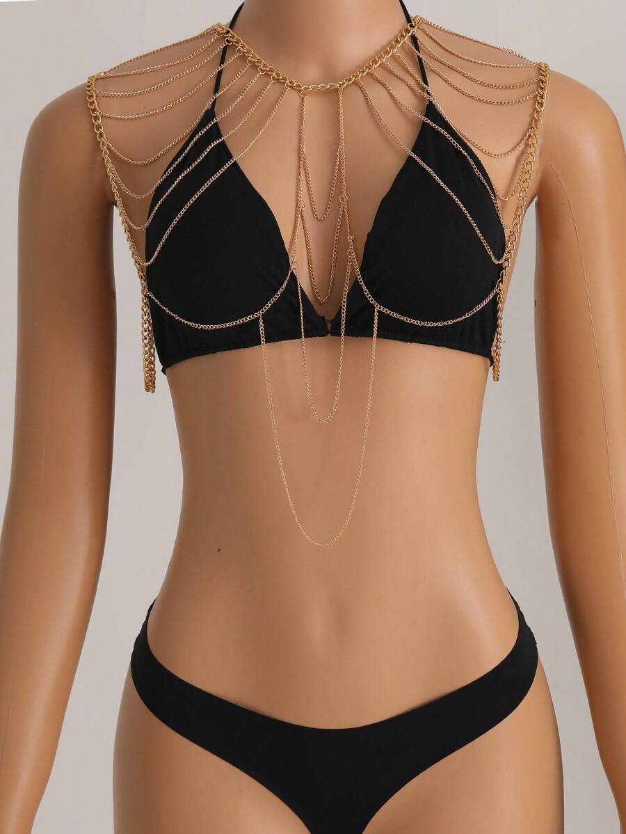 Minimalist Body Chain - Gold - View 1