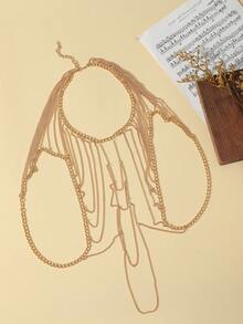 Minimalist Body Chain - Gold - View 3