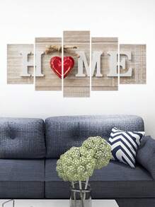 5 miếng dán tường PVC, Decal dán tường đồ họa chữ cái cho trang trí nhà - Nhiều màu - Xem 4