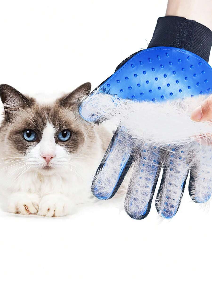 1入組寵物毛髮清潔手套適用於狗狗和貓適用於刷洗