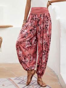 EMERY ROSE Quần nữ Hoa Boho - Màu Hoa hồng đỏ - Xem 1