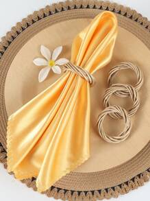 6入組森林主題,鄉村風格藤編餐巾環,適用於餐廳、農家、家裝、節日、婚禮、派對桌面裝飾