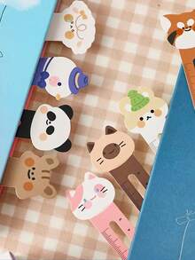 30pcs Cartoon Animal Pattern Bookmark, Cute Portable Book Page Marker For Book Reading - Brown - View 5
