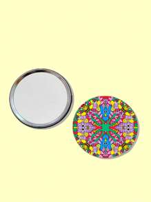 HorriblParty 1pc Cartoon Pattern Portable Mirror - Multicolor - View 1