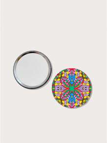 HorriblParty 1pc Cartoon Pattern Portable Mirror - Multicolor - View 2