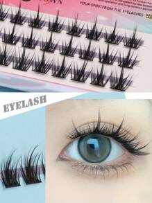 CHERRYTOWN DIY Eyelash Extensions 36 Clusters Manga Lashes Volume Individual Eyelashes Extensions Lash Clusters DIY At Home - Black - View 2