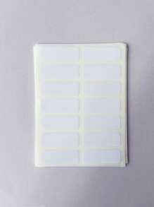 168入組13mm*38mm白色價格貼紙自粘標籤空白姓名編號標籤，簡單多用途寫標籤貼紙適用於辦公室、學校、家裡 - 白色 - 查看 5