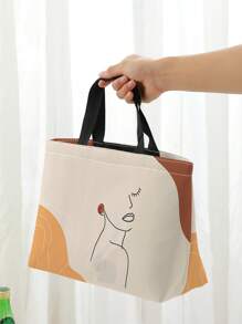 1 pieza Bolsa térmica con estampado de figura - Multicolor - Ver 1