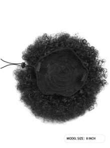 Búi Tóc Tổng Hợp Xoăn Ngắn Afro - màu đen - Xem 2