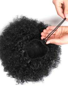 Búi Tóc Tổng Hợp Xoăn Ngắn Afro - màu đen - Xem 3