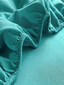 1入組藍色床笠臥室歐式面料荷葉邊床笠 - 彩色 - 查看 4