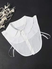 Solid Dickey Collar - White - View 3