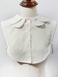 Solid Dickey Collar - White - View 4