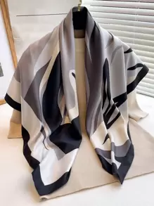 1 件女士抽象图案时尚头巾，适合日常生活头巾、发带、头带，非常适合装扮您的冬季秋季