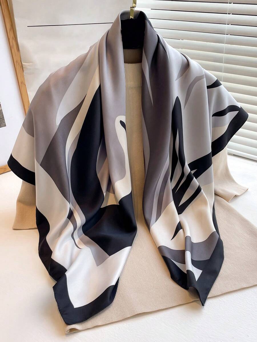 1 件女士抽象图案时尚头巾，适合日常生活头巾、发带、头带，非常适合装扮您的冬季秋季