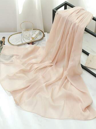 1入組女士素色休閒圍巾適用於日常