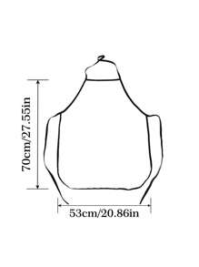 Cutlery Print Apron - Black and White - View 4