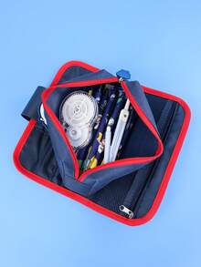 Astronaut Pattern Pencil Case - Blue - View 2