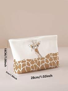Giraffe Print Makeup Bag - Multicolor - View 4
