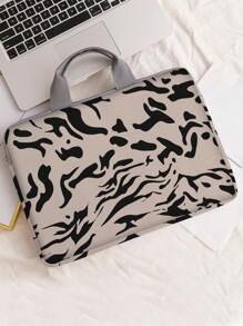 Zebra Striped Laptop Bag - Multicolor - View 1