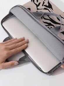 Zebra Striped Laptop Bag - Multicolor - View 4