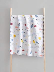 嬰兒卡通圖案織物繈褓毯 - 彩色 - 查看 1