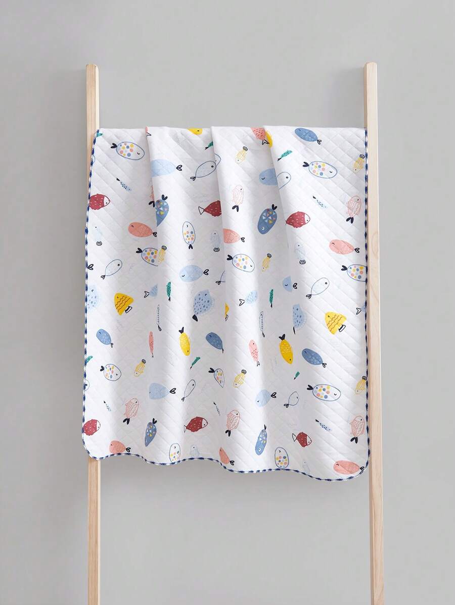 嬰兒卡通圖案織物繈褓毯 - 彩色 - 查看 1