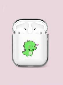 1pc Green Dinosaur Transparent Earphone Case Compatible With Airpods 1/2/2nd/3 - Multicolor - View 1