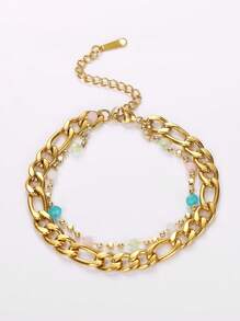 1 Vòng Tay Ngọc Trai Giả Nhiều Màu Sắc 2 Lớp Dây Chuyền Vòng Tay, Món Quà Thời Trang Và Đa Năng Cho Ngày Lễ - Nhiều màu - Xem 3